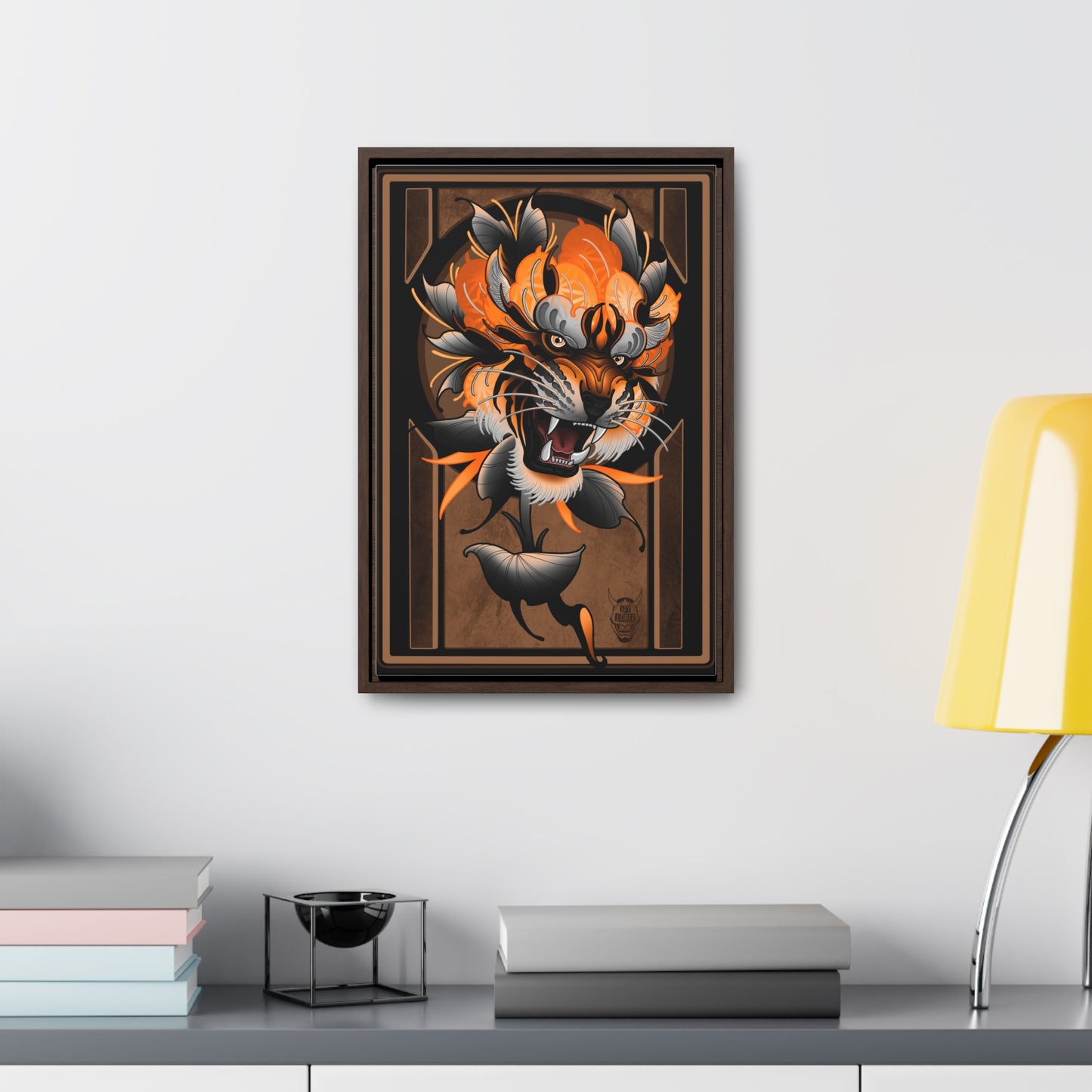 Tiger peony small Gallery Canvas Wraps, Vertical Frame