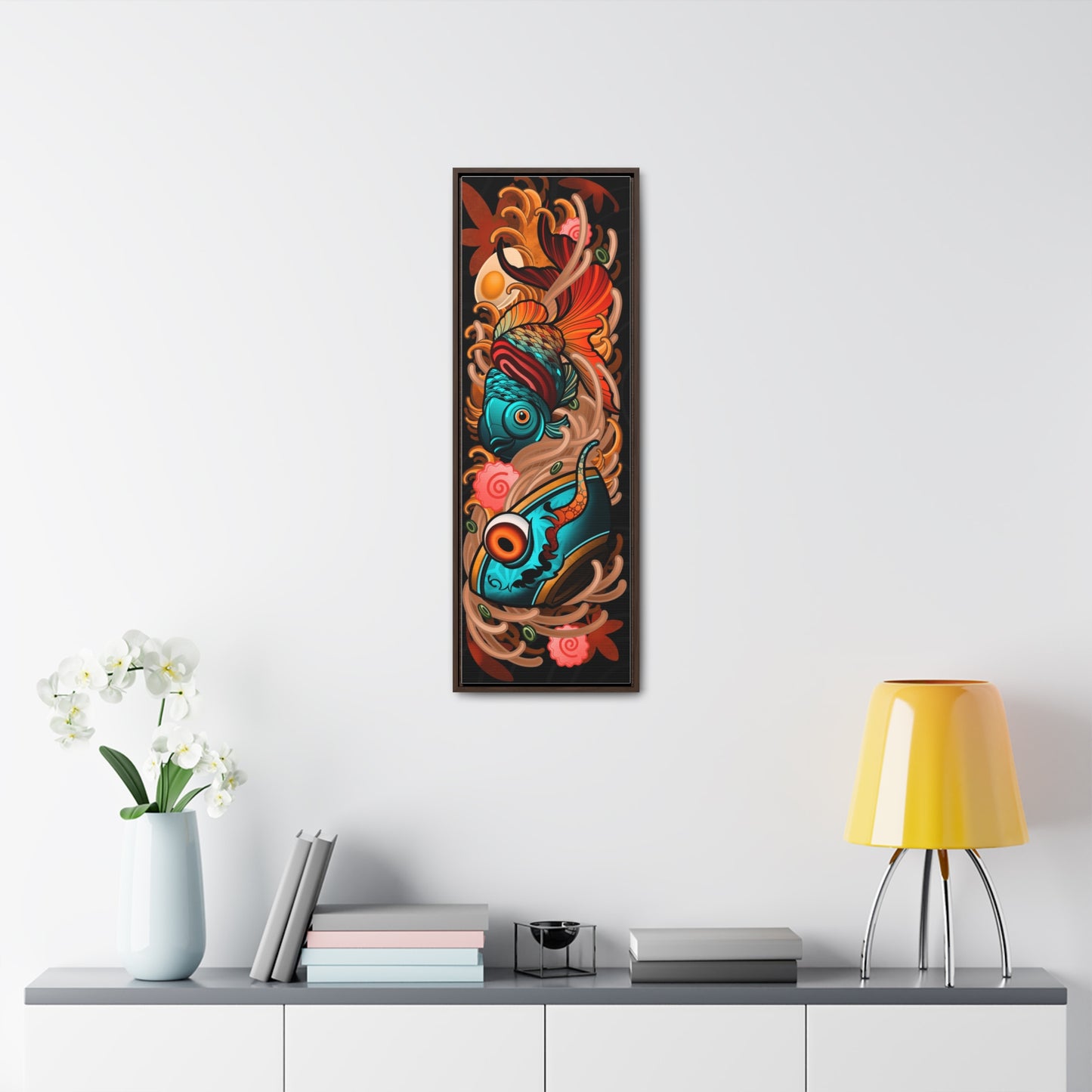 Death by Ramen Gallery Canvas Wraps, Vertical Frame