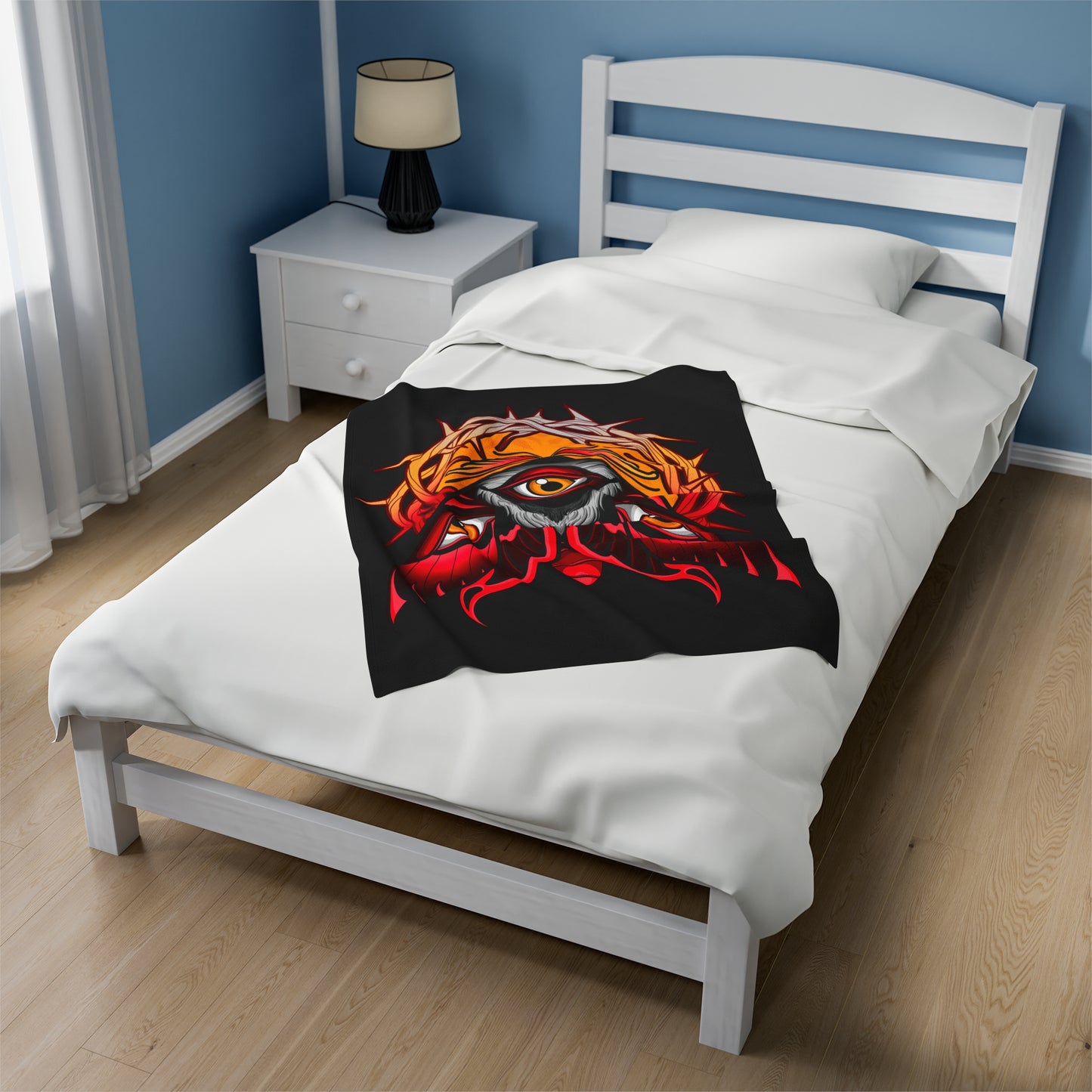 3rd eye moth Velveteen Plush Blanket