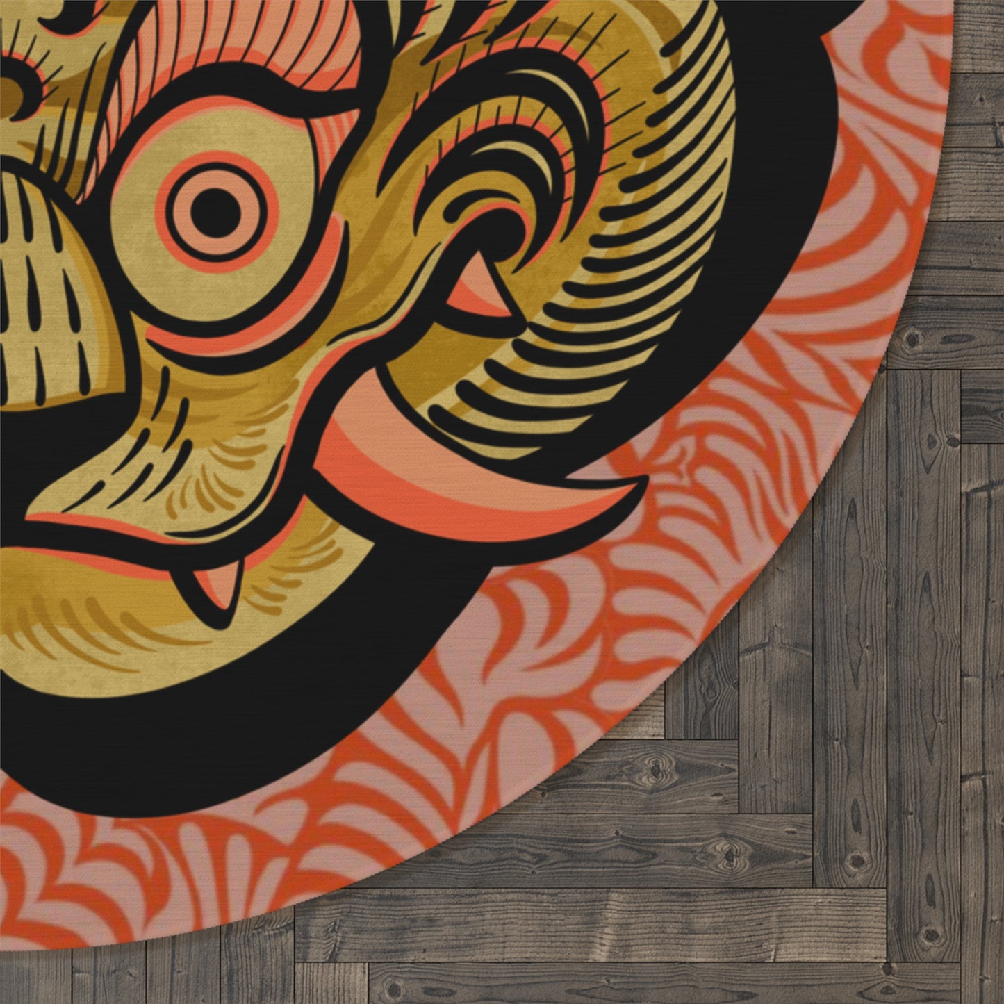 Tibetan Tiger Round Rug