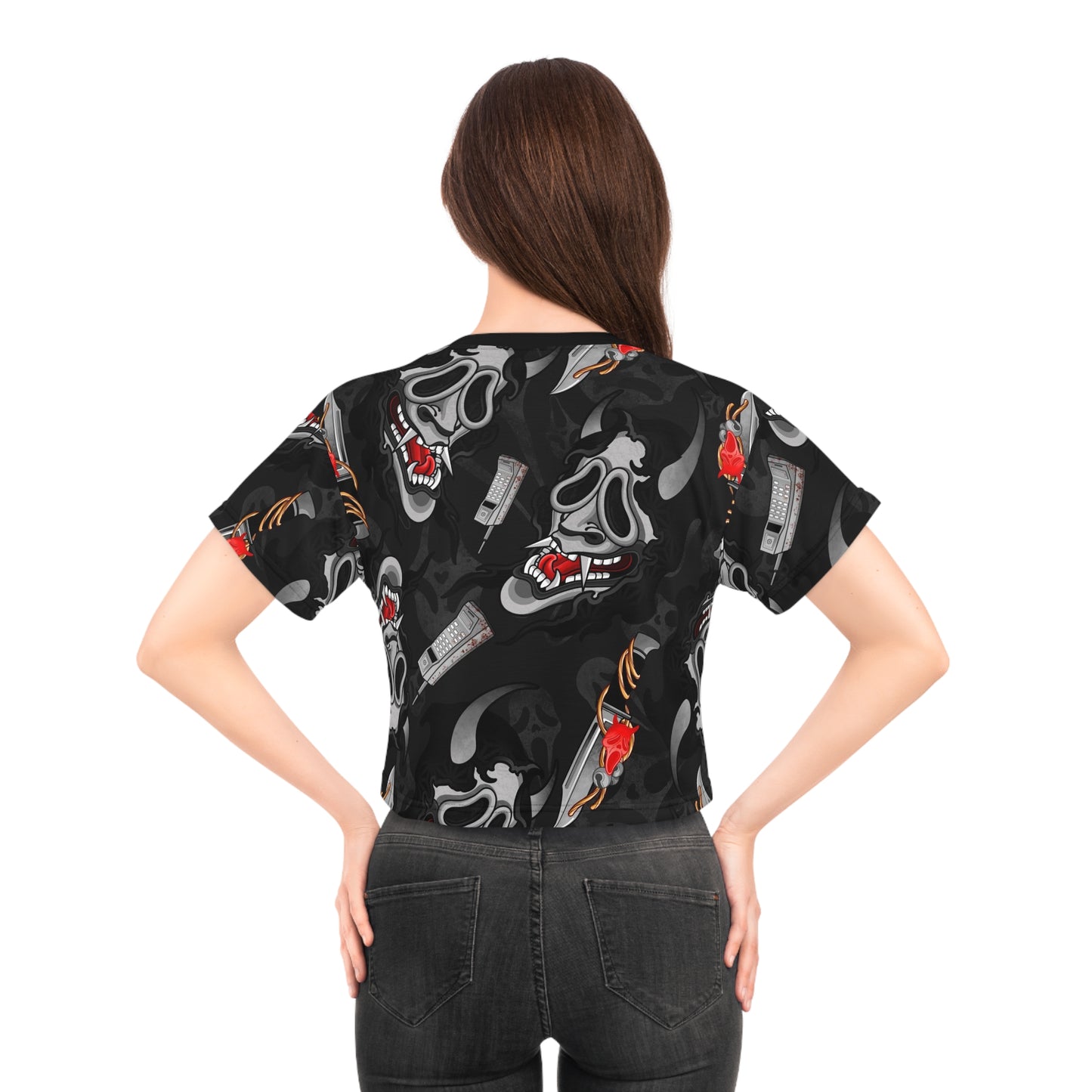 Ghostface Oni Crop Top