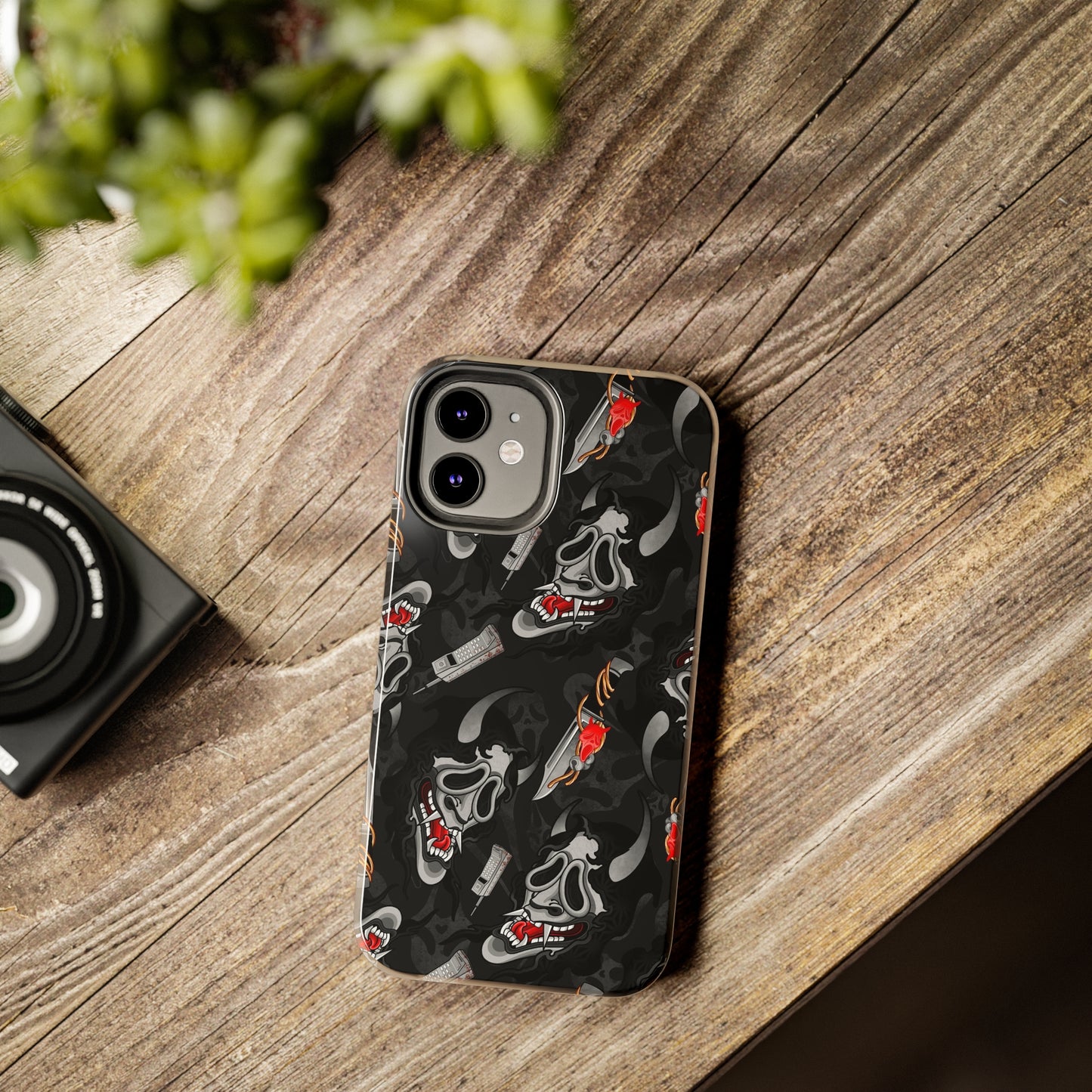 Ghostface Oni mask Tough Phone Cases