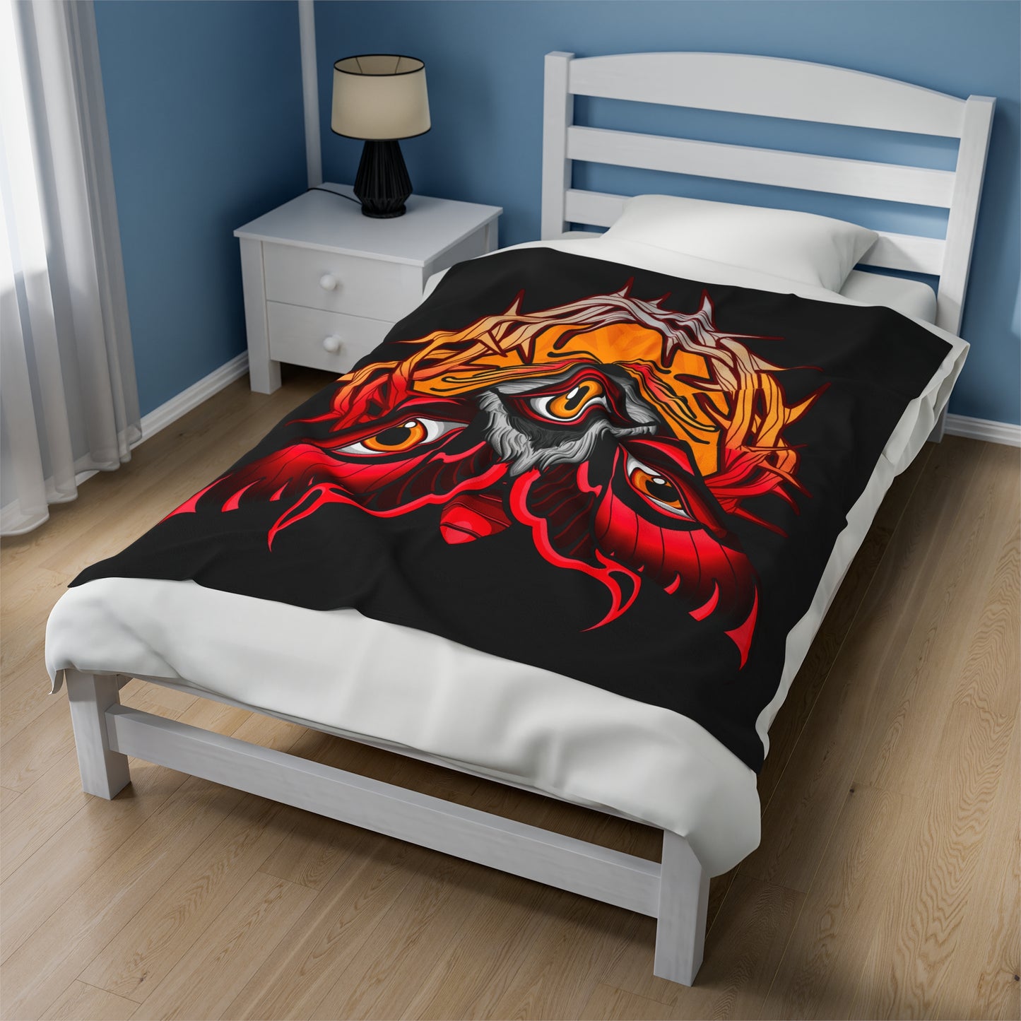3rd eye moth Velveteen Plush Blanket