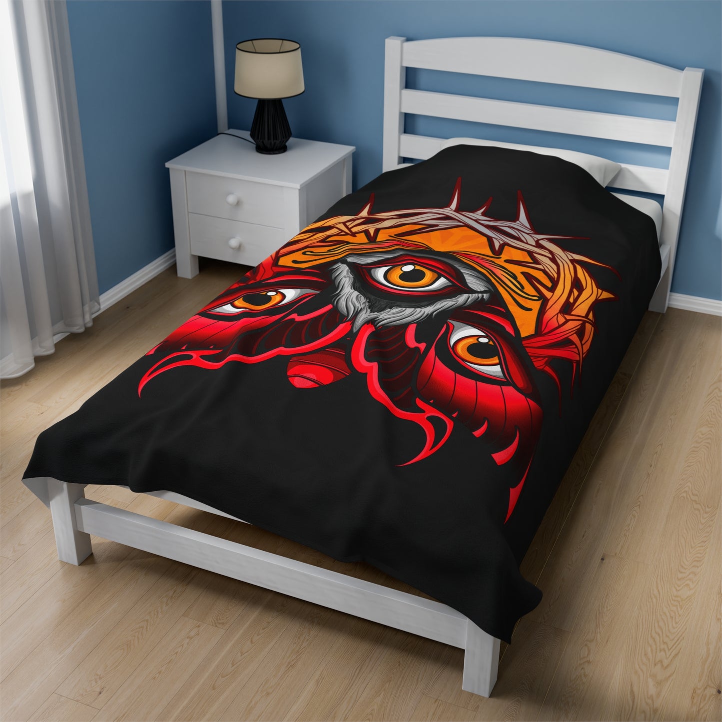 3rd eye moth Velveteen Plush Blanket