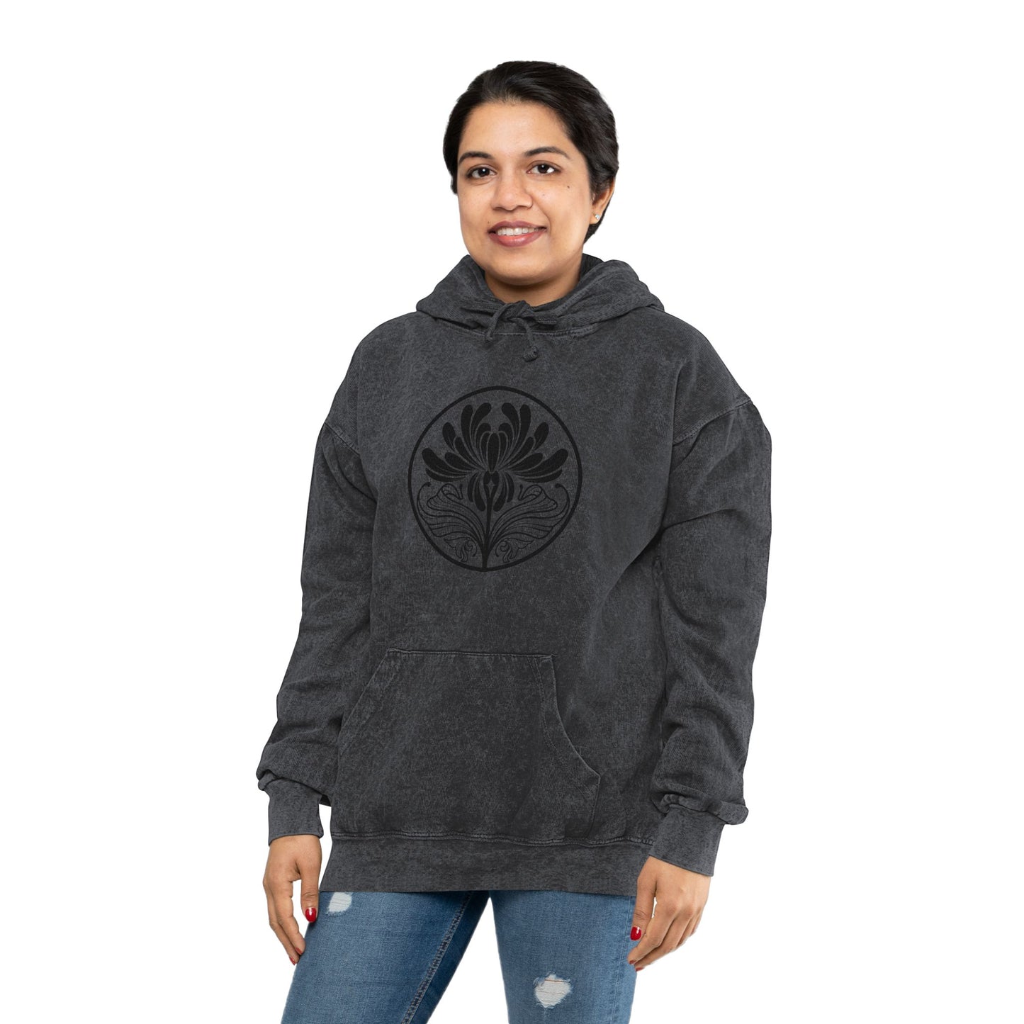 BLVK FLORA Unisex Mineral Wash Hoodie