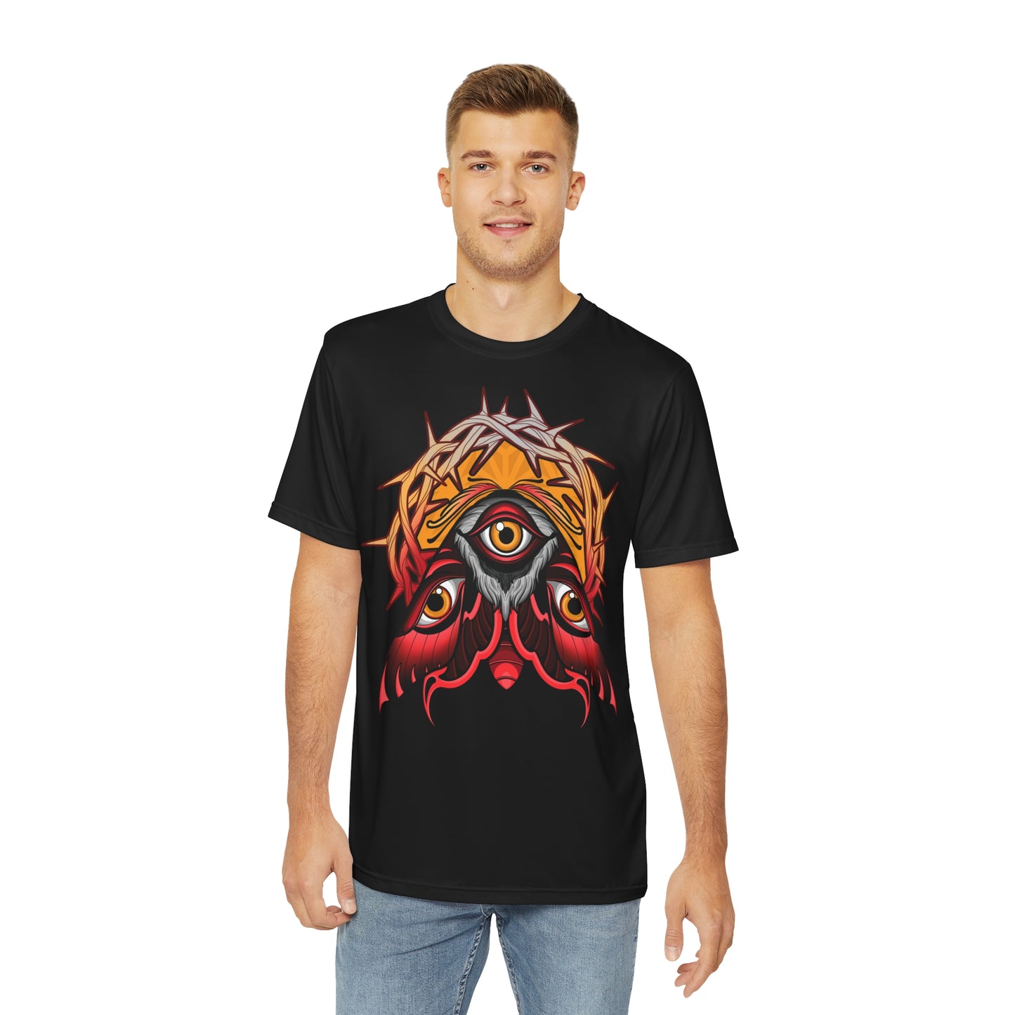 3rd eye moth Men's Polyester Tee (AOP)