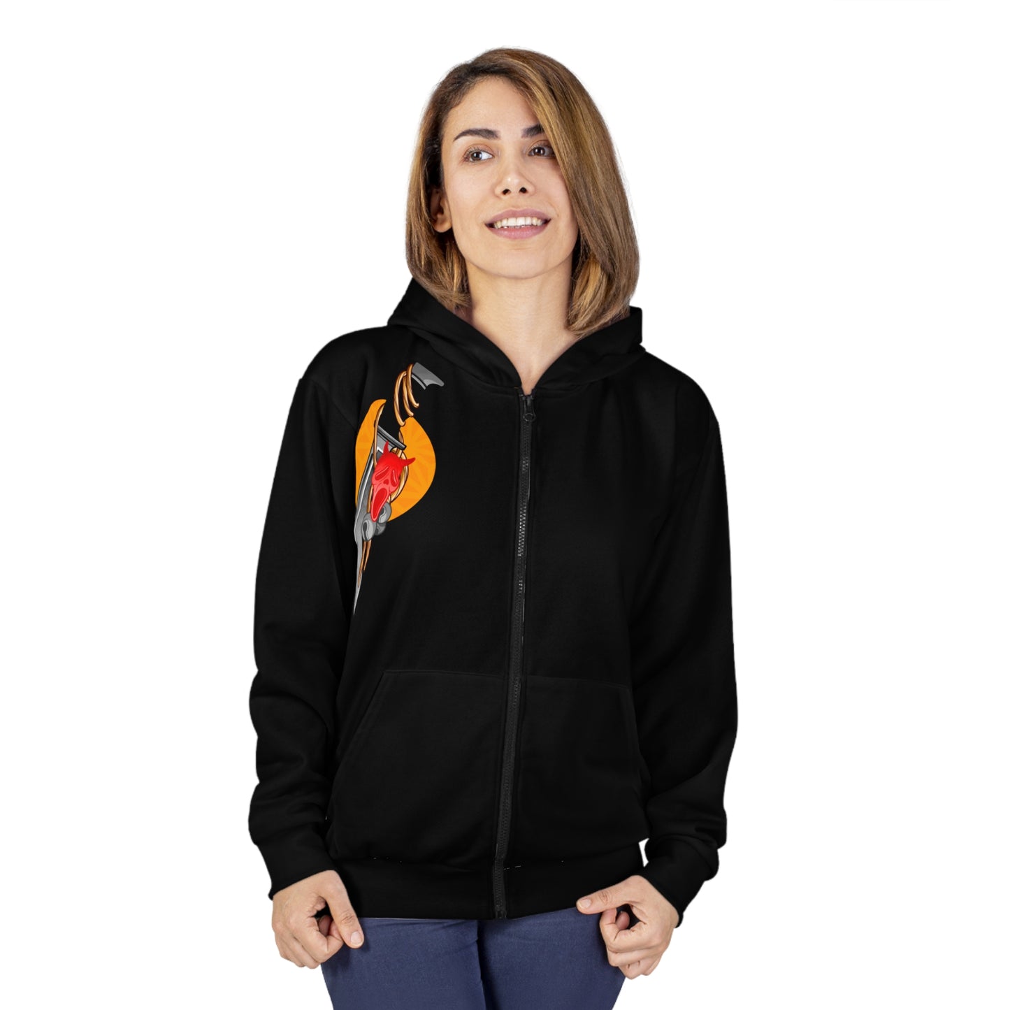 Ghost face Unisex Zip Hoodie