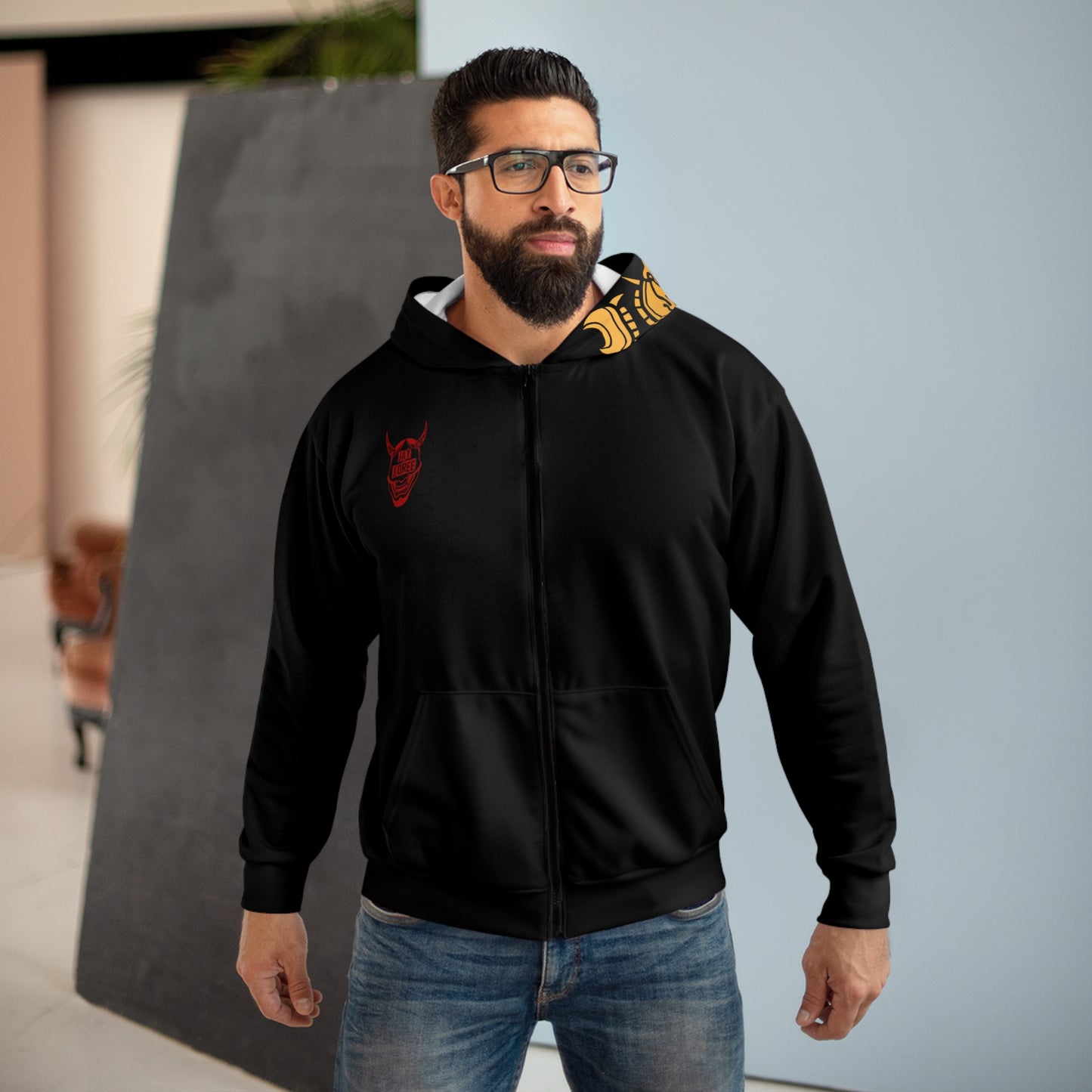 3rd eye moth Unisex Zip Hoodie