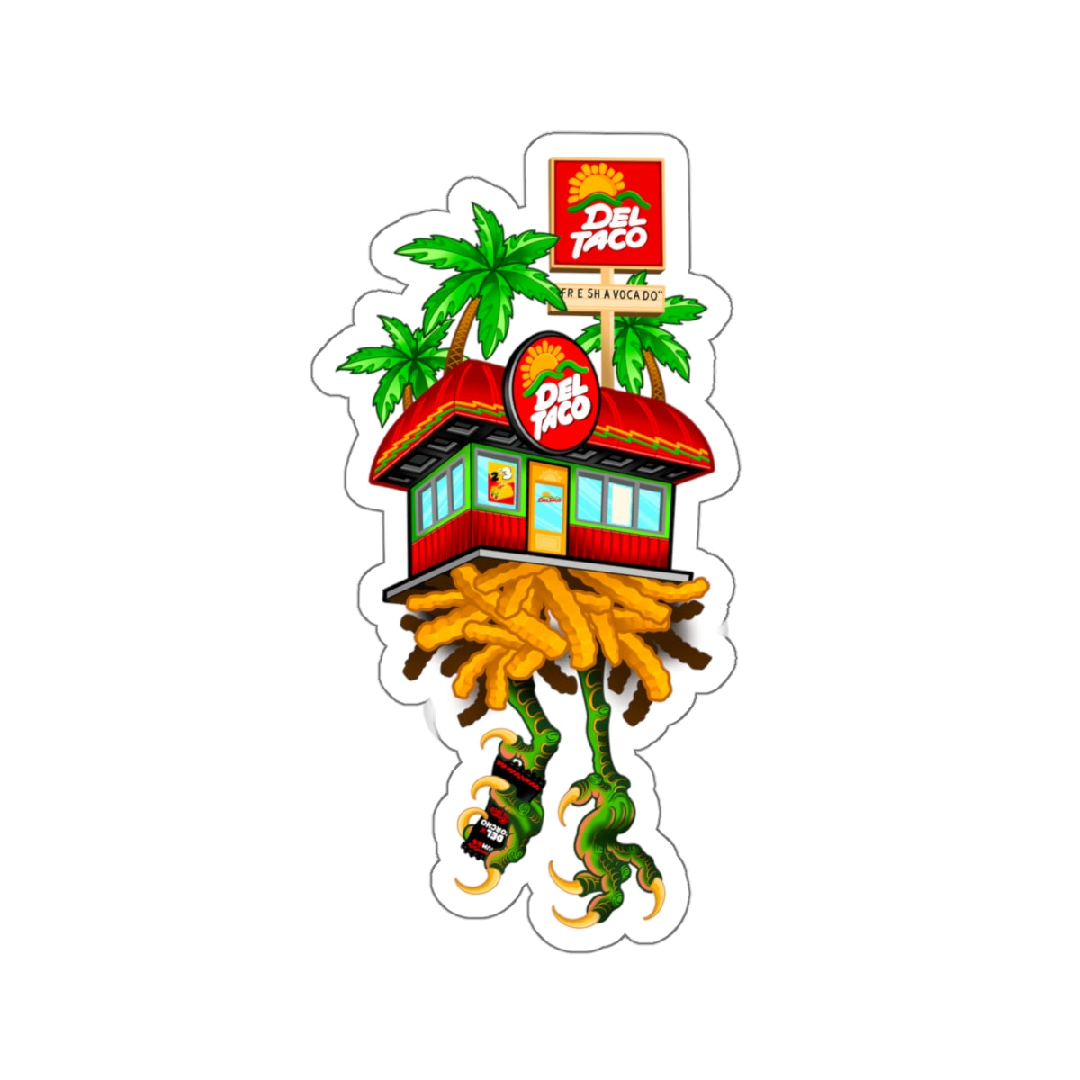 Del Taco Baba Yaga Die Cut Sticker