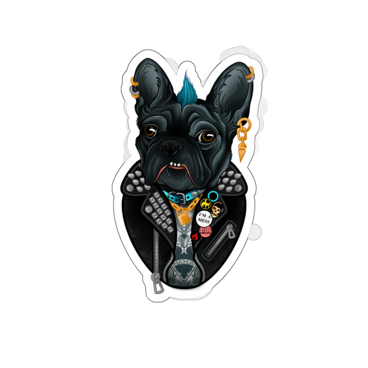 Punk Rock Reaper Die Cut Sticker