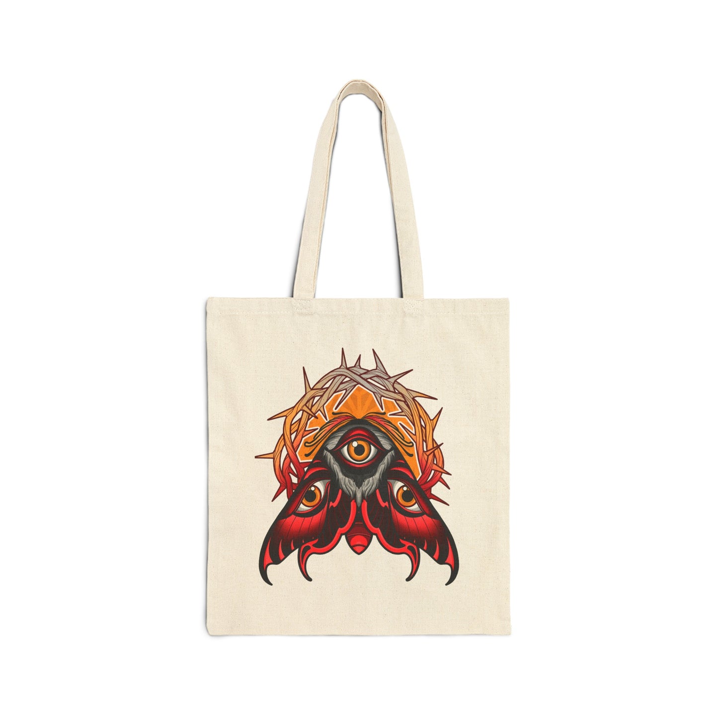 3rd eye moth Cotton Canvas Tote Bag