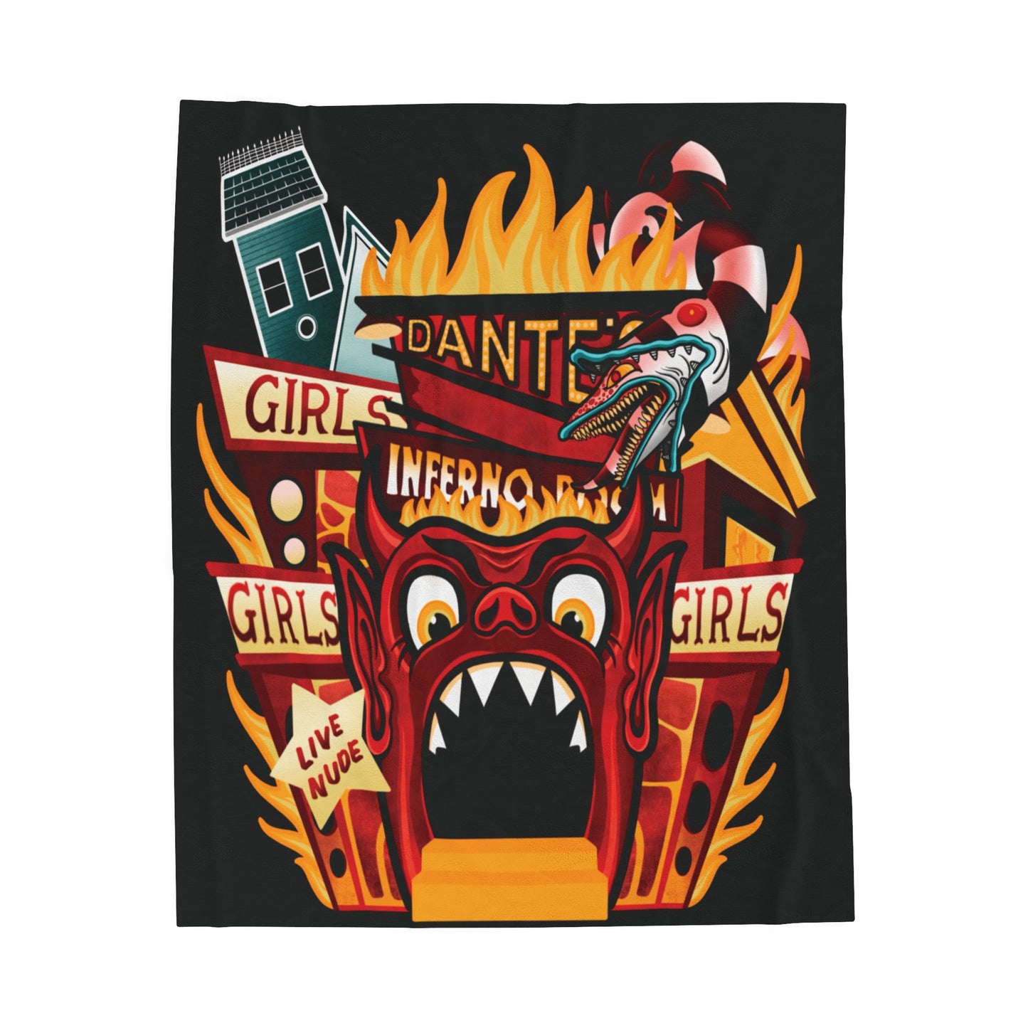 Dantes inferno Velveteen Plush Blanket