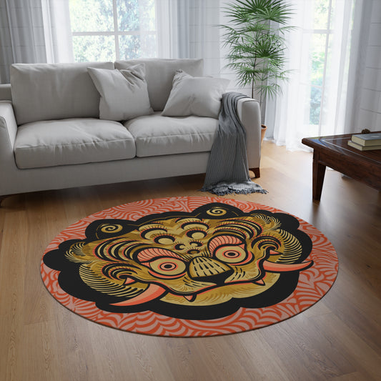 Tibetan Tiger Round Rug