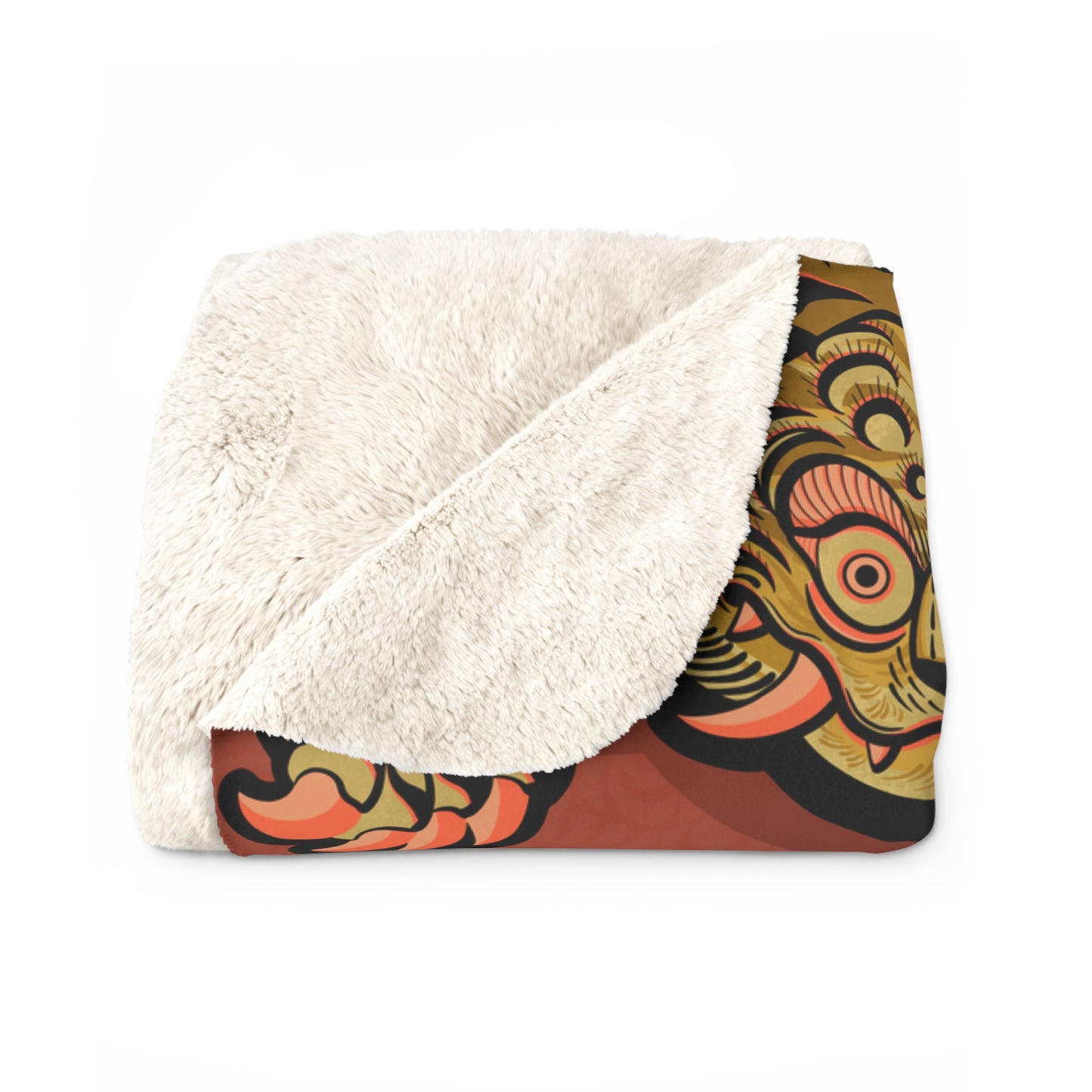 Tibetan Tiger Sherpa Fleece Blanket
