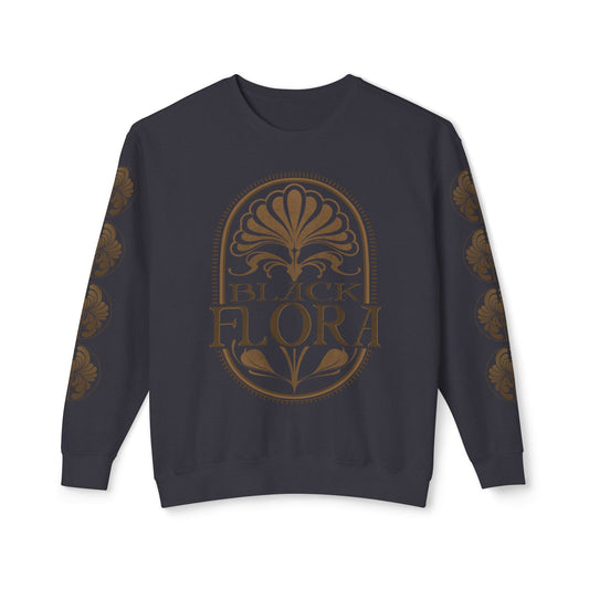 Black Flora Comfort Colors Crewneck