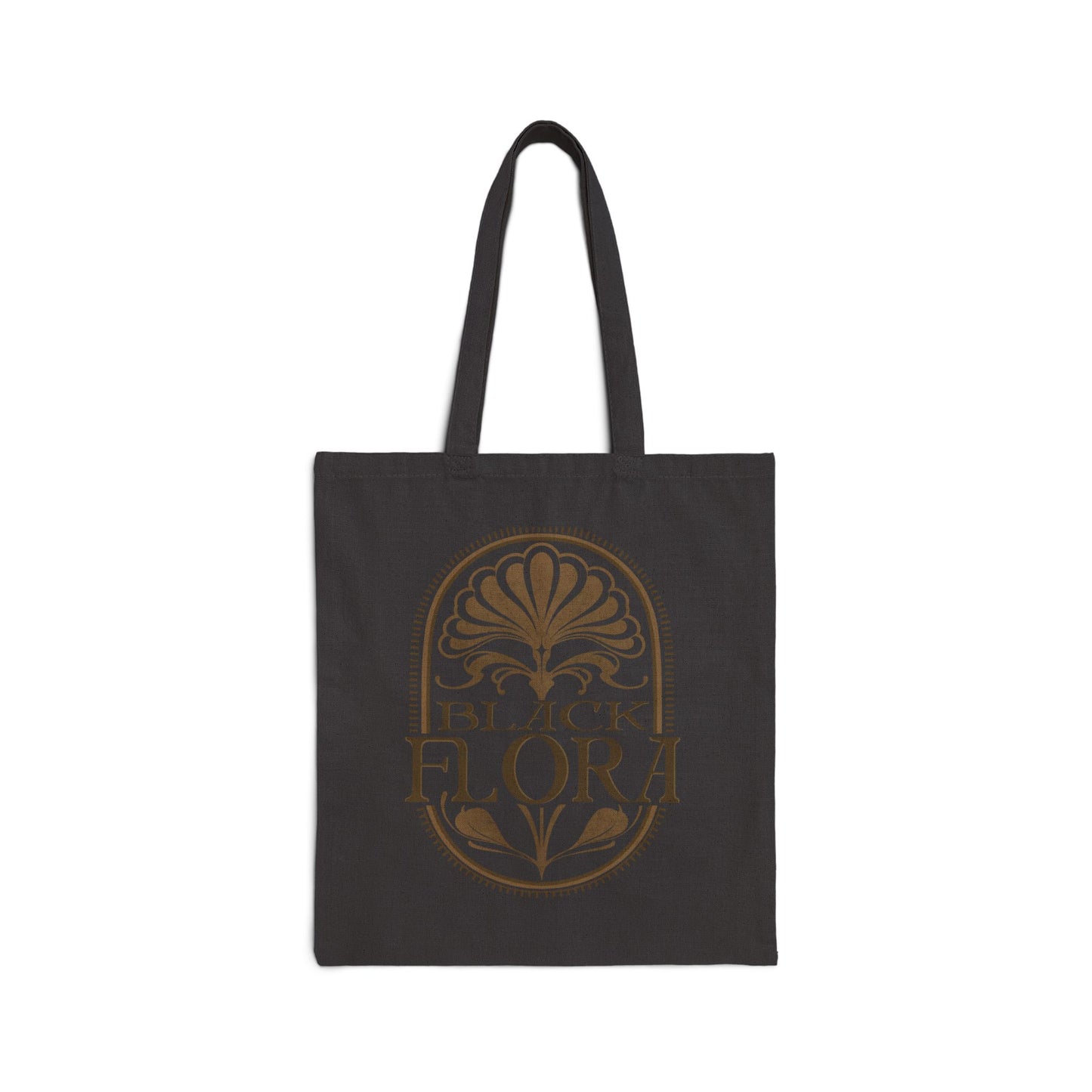 Black Flora Logo Tote