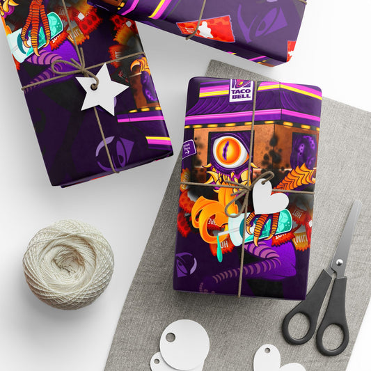 Taco Bell Baba Yaga Christmas Wrapping Paper
