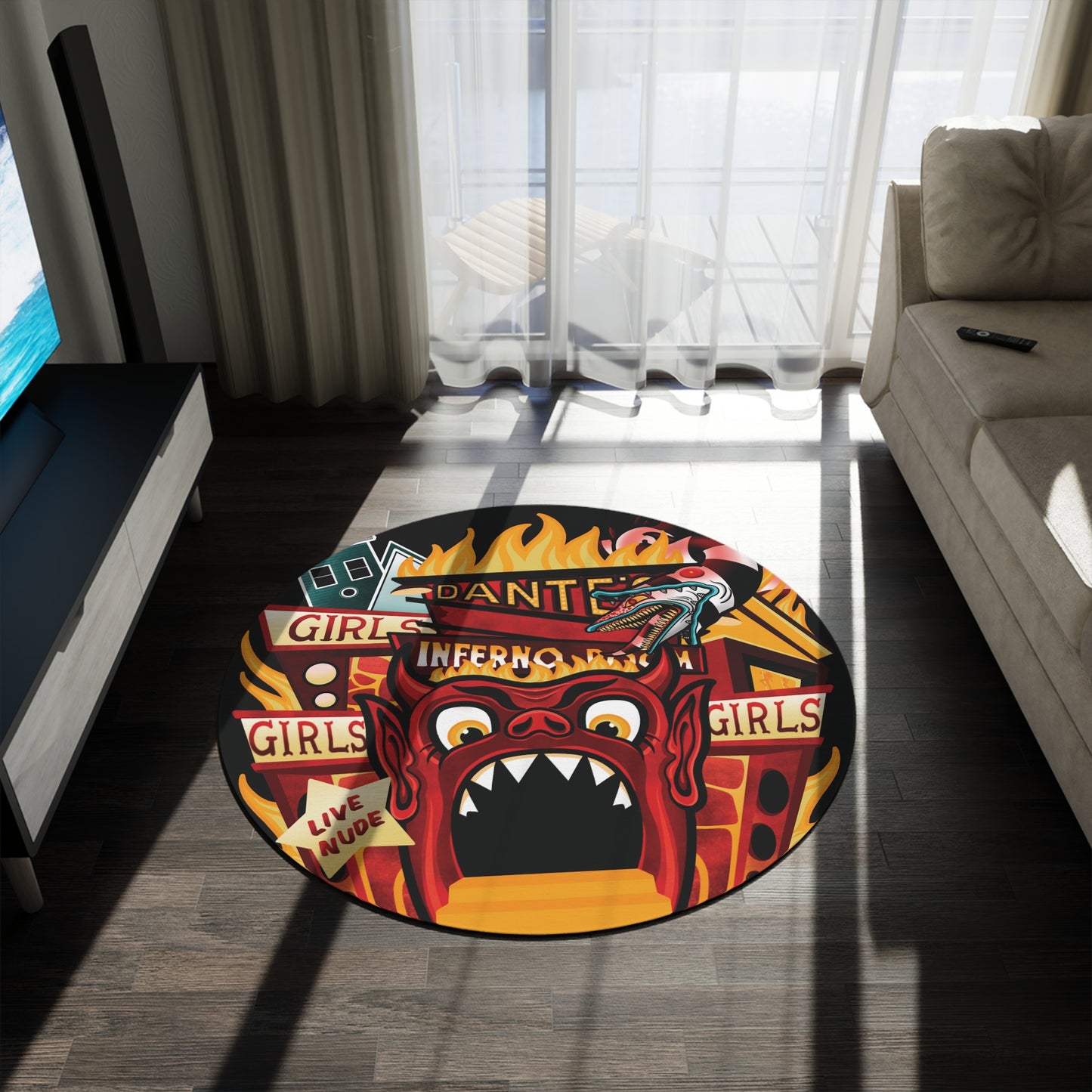 Dante’s inferno Round Rug