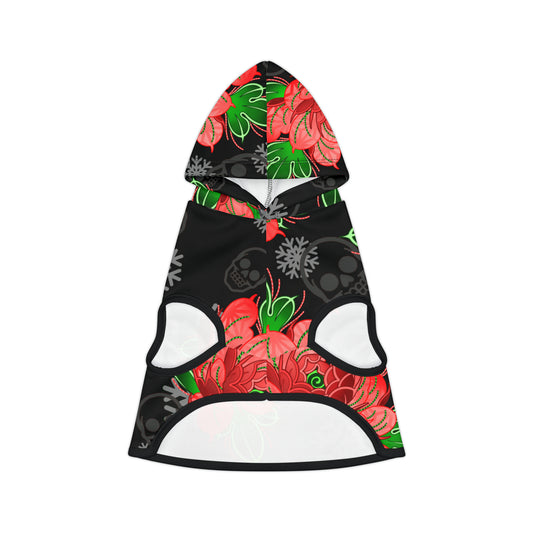 Candy Cane Peony Pet Hoodie