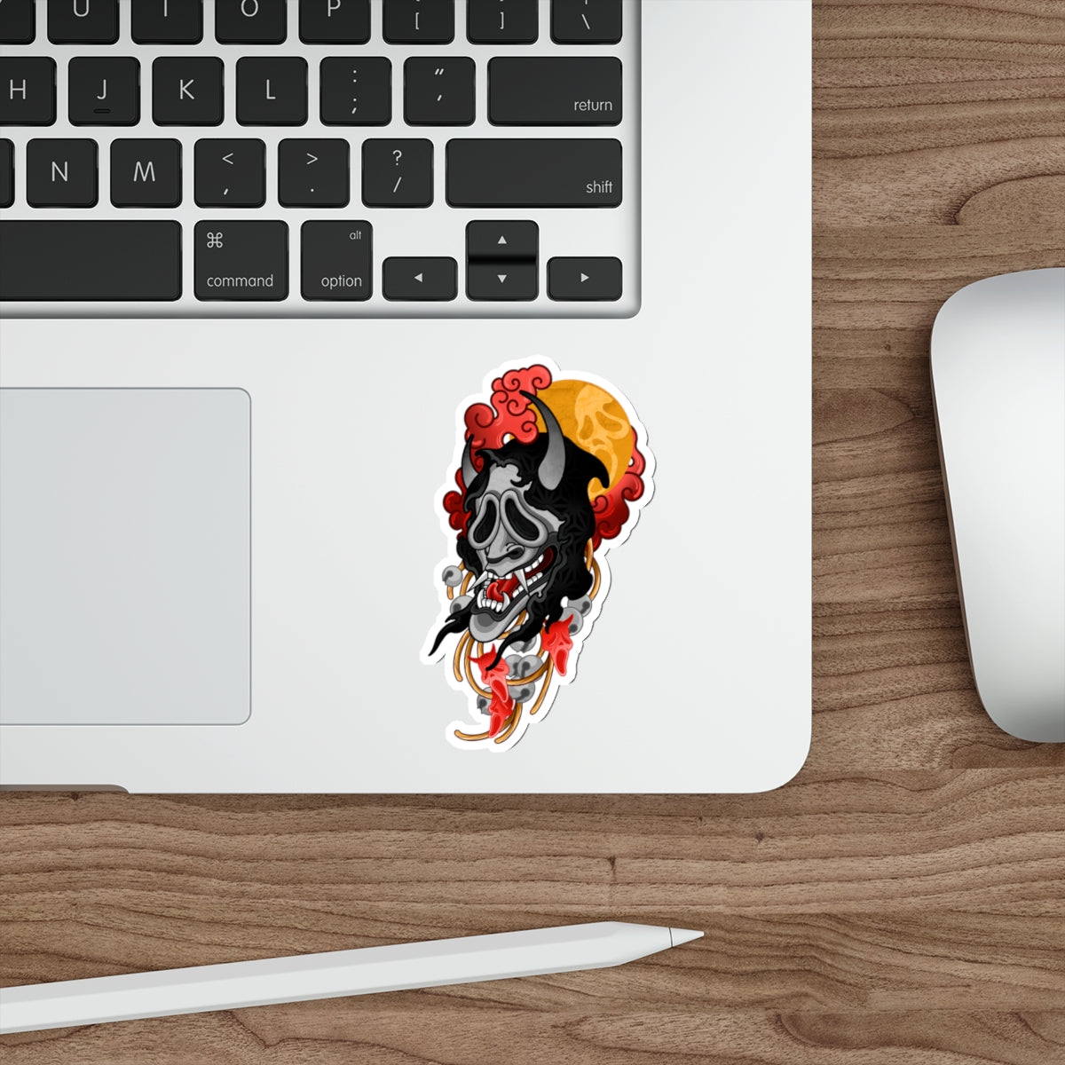 Ghostface From Scream Hannya Mask Die Cut Sticker