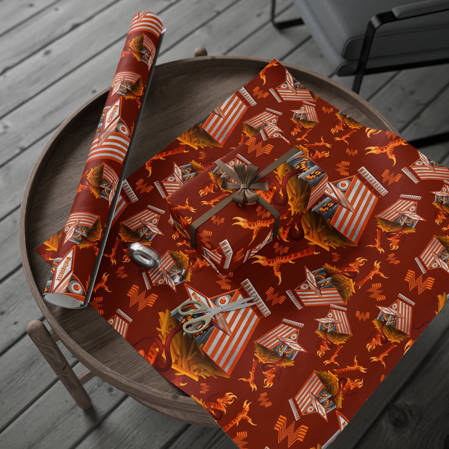 Whataburger Baba Yaga Christmas Wrapping Paper