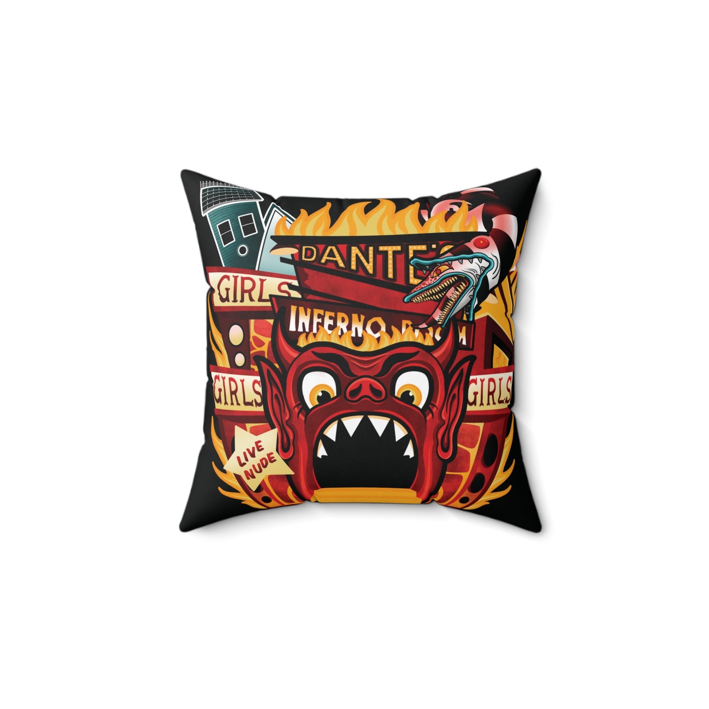 Dante’s inferno Spun Polyester Square Pillow