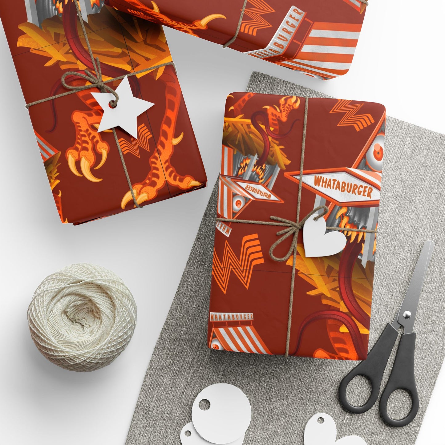 Whataburger Baba Yaga Christmas Wrapping Paper