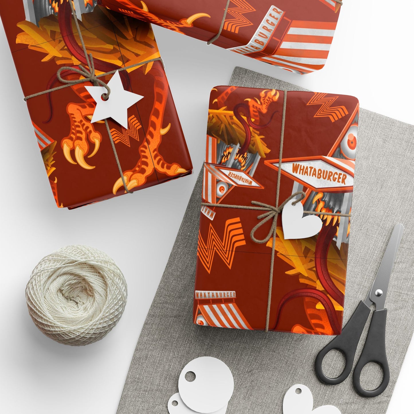 Whataburger Baba Yaga Christmas Wrapping Paper