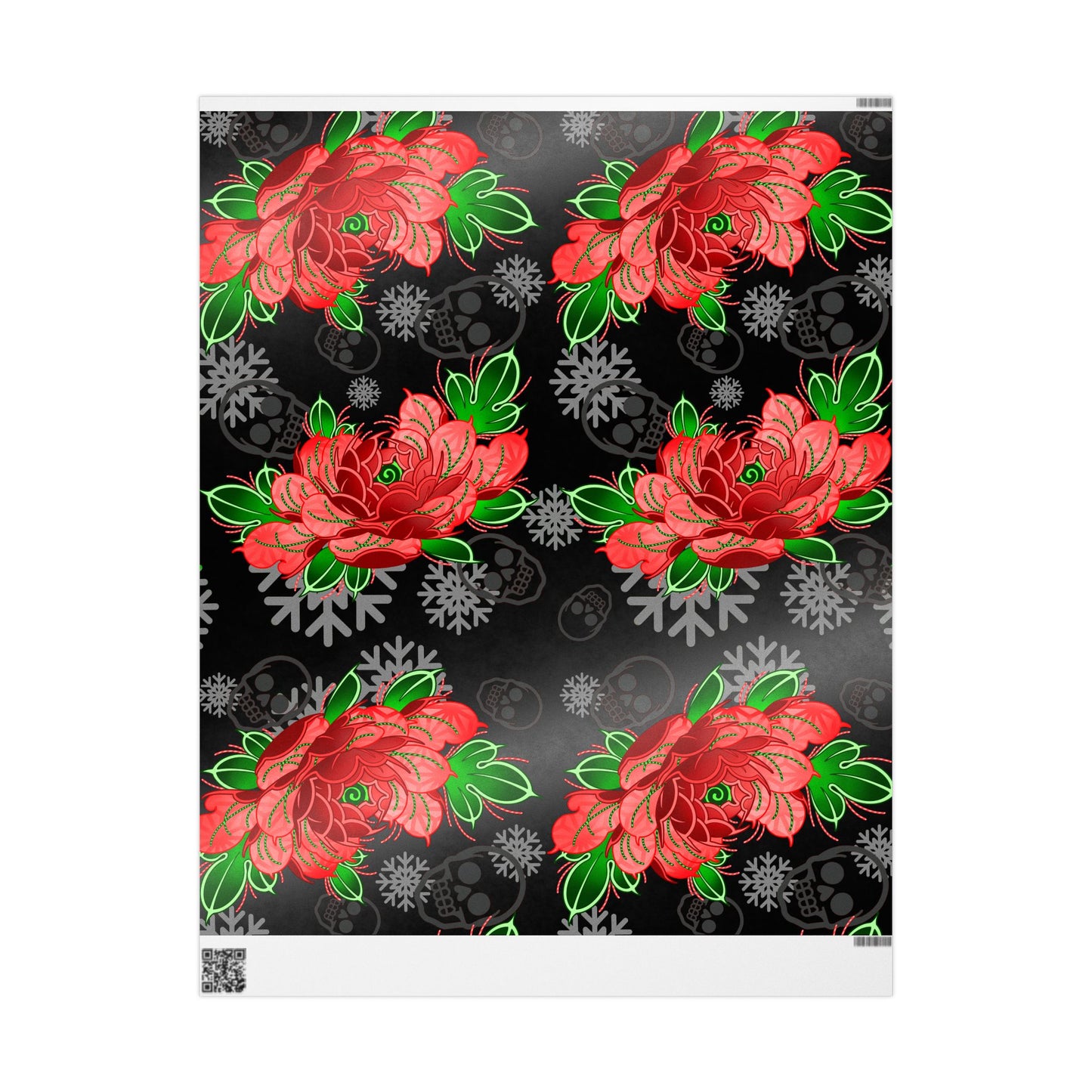 Candy Cane Peony Wrapping Papers