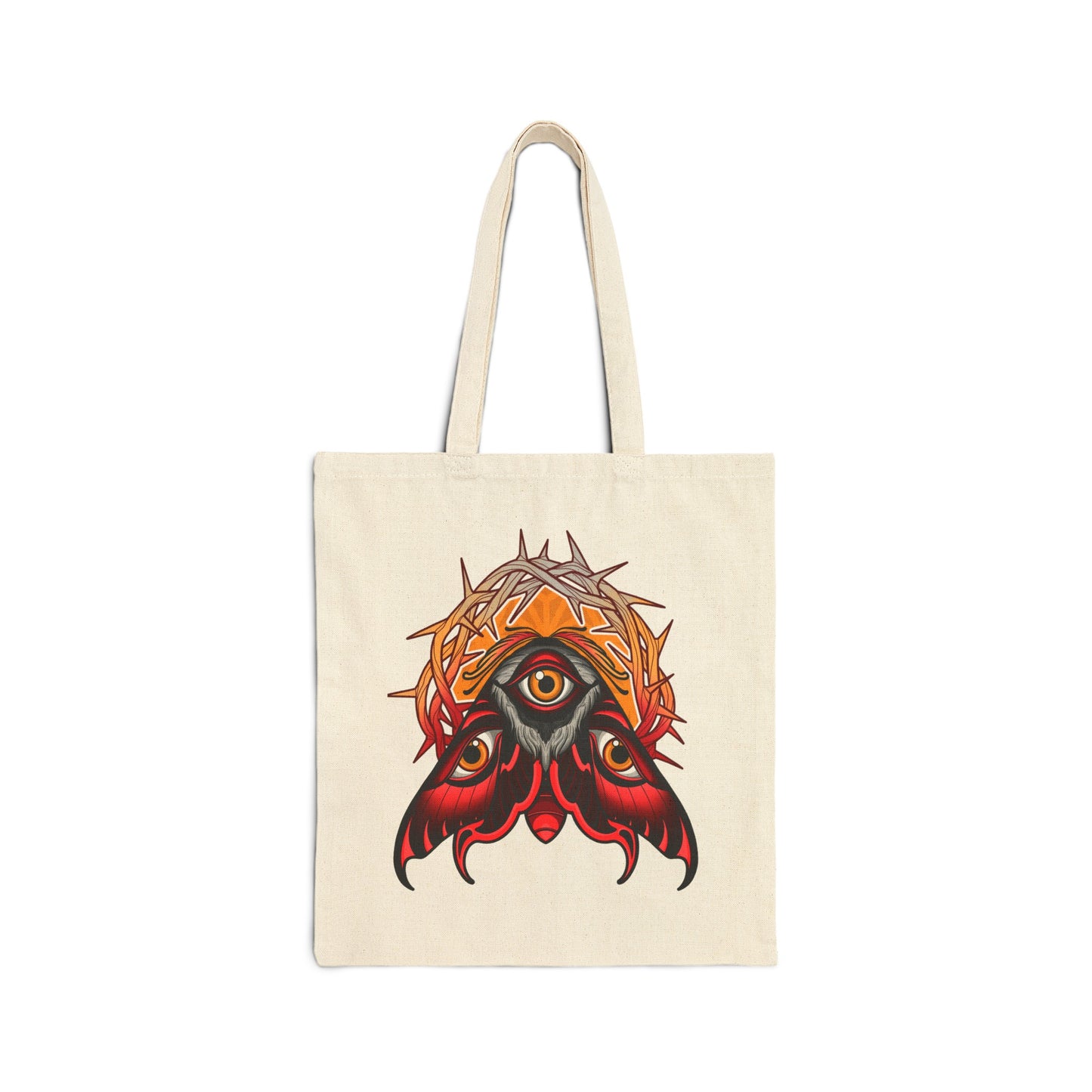 3rd eye moth Cotton Canvas Tote Bag
