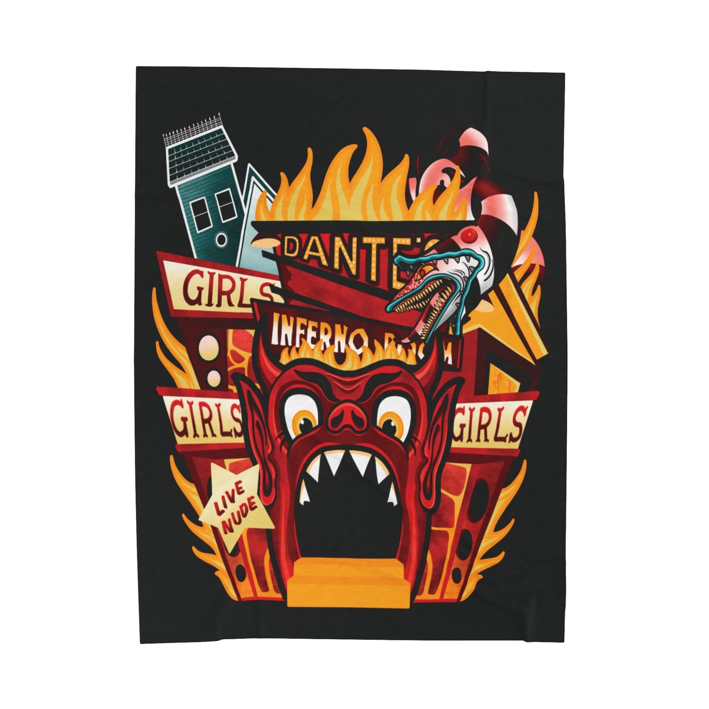 Dantes inferno Velveteen Plush Blanket