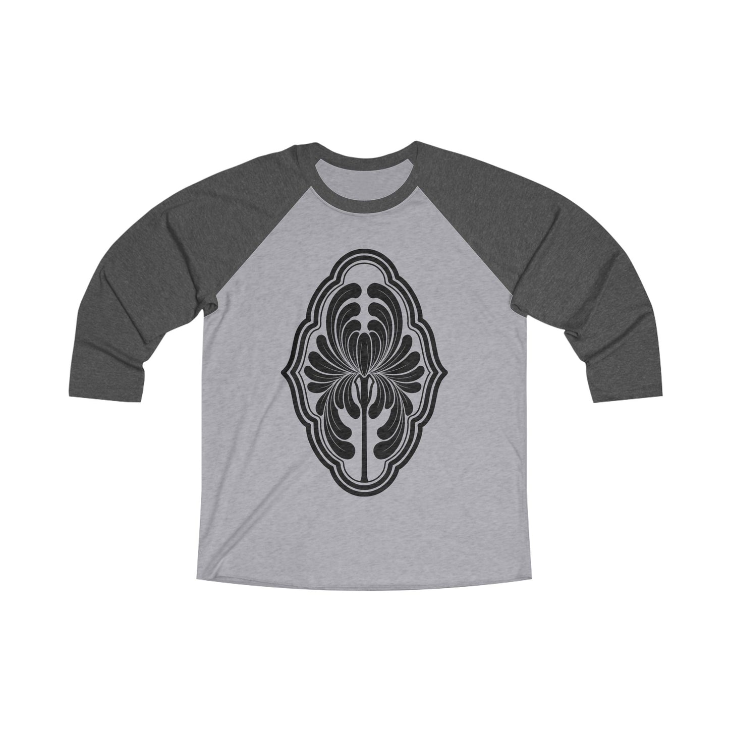BLVK FLORA Unisex Tri-Blend 3\4 Raglan Tee