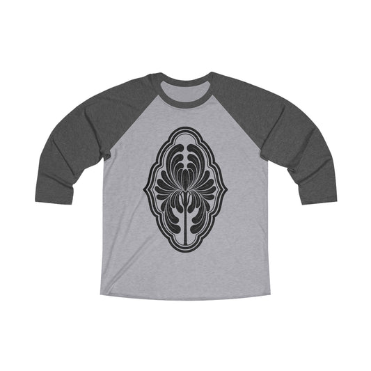 BLVK FLORA Unisex Tri-Blend 3\4 Raglan Tee