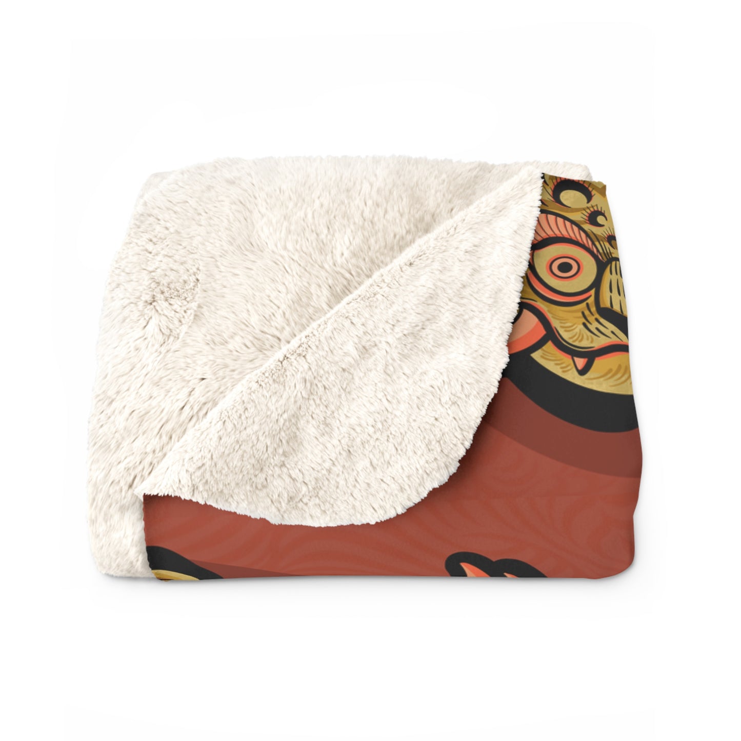 Tibetan Tiger Sherpa Fleece Blanket