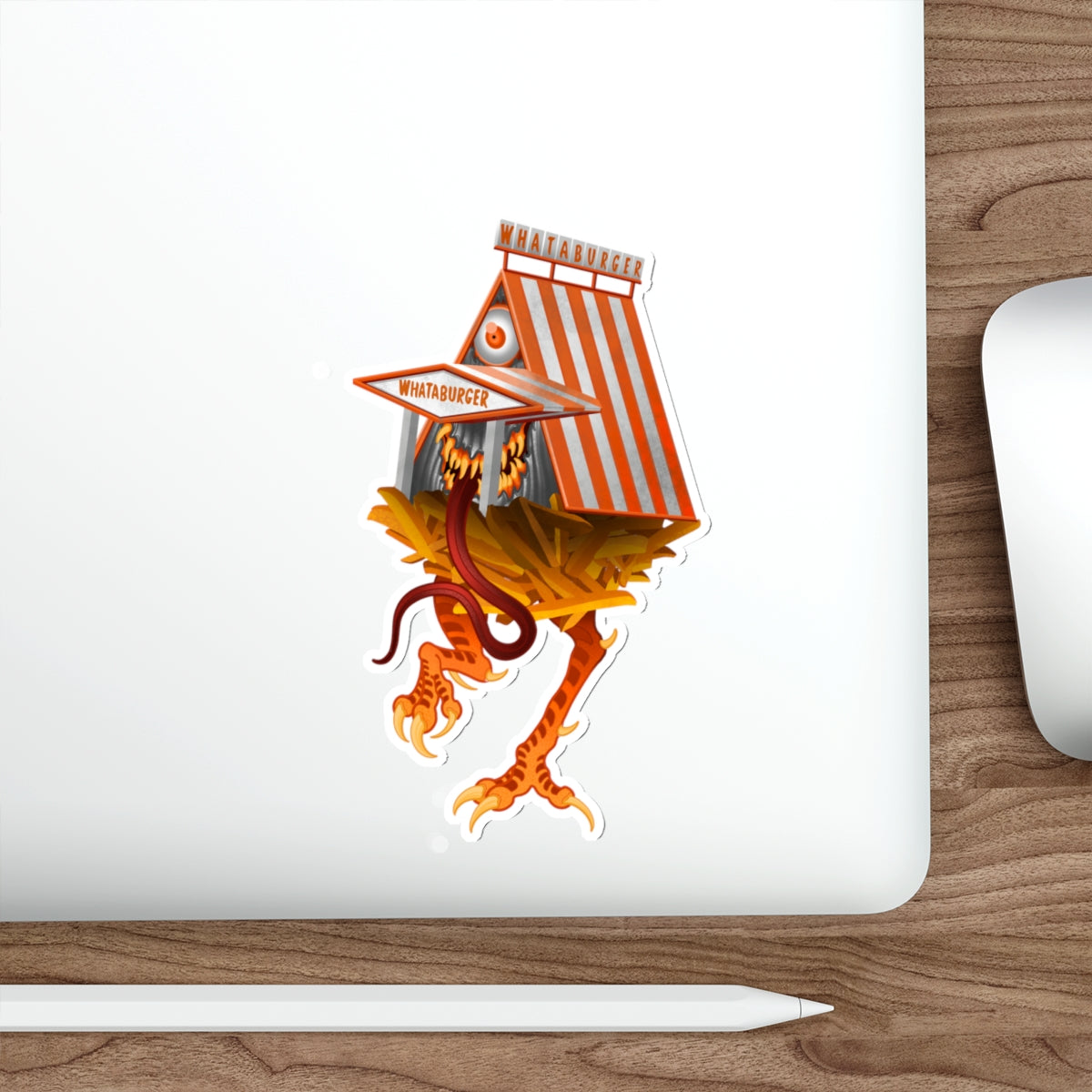 Texas A-Frame Whataburger Baba Yaga Die Cut Sticker