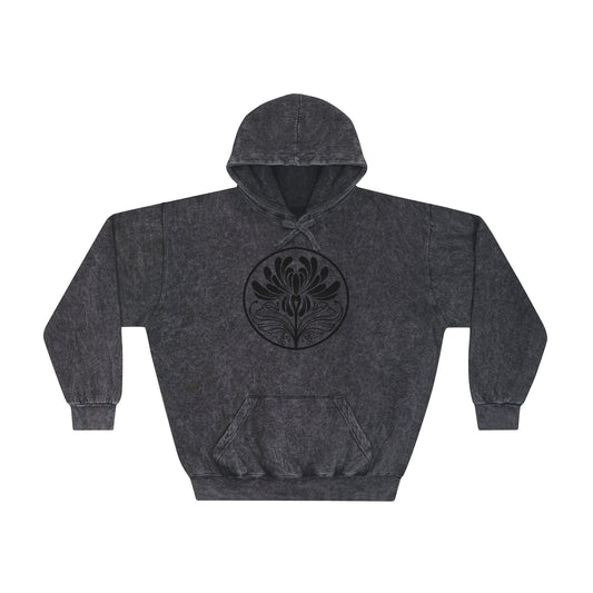 BLVK FLORA Unisex Mineral Wash Hoodie