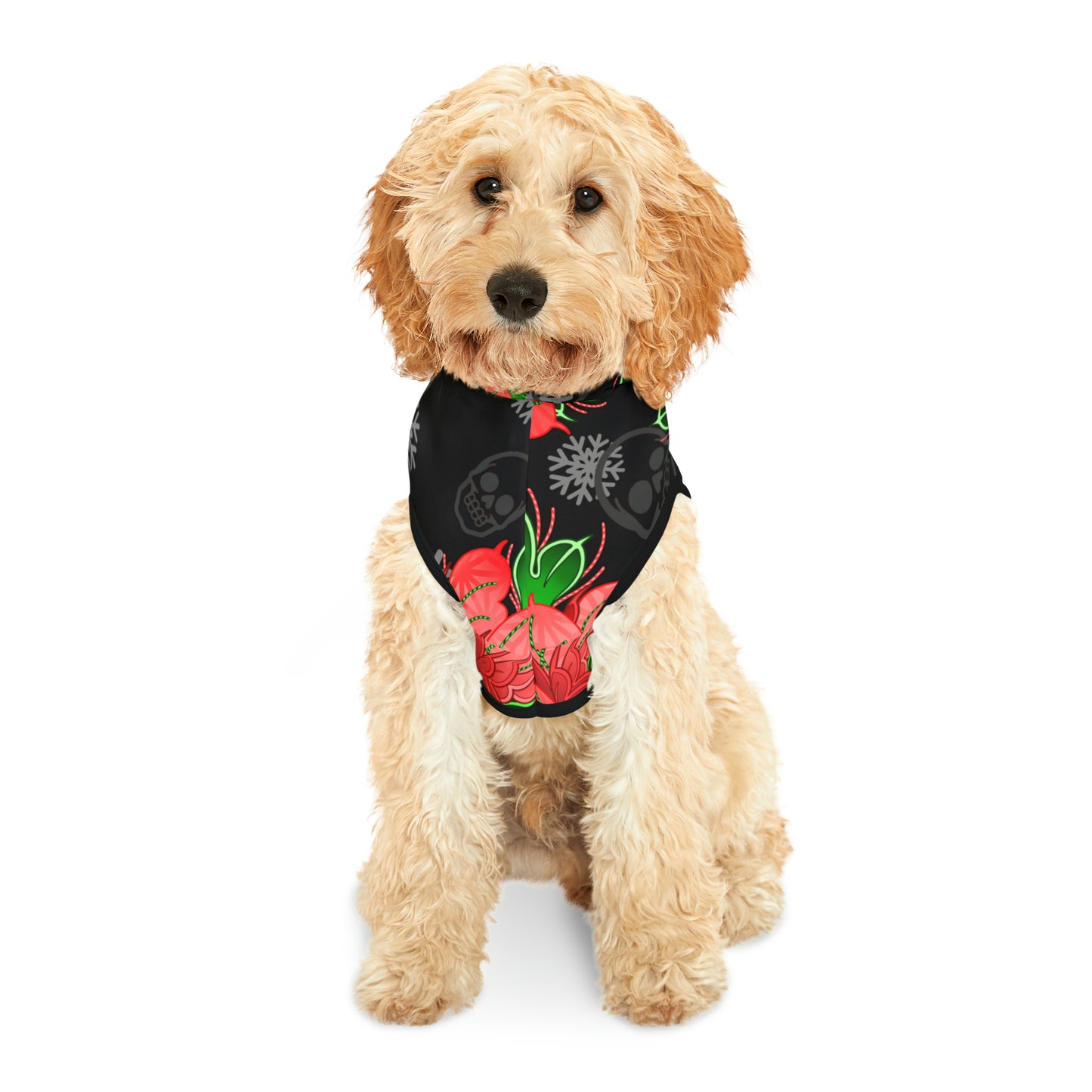 Candy Cane Peony Pet Hoodie