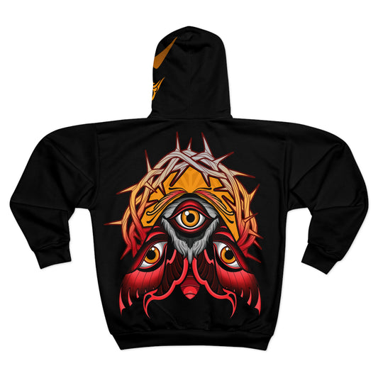 3rd eye moth Unisex Zip Hoodie